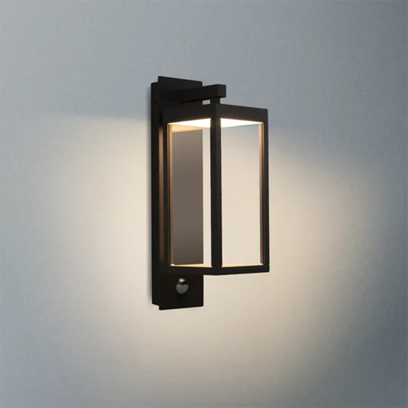 22529 IP54 13W 750lm LED -musta/valkoinen/harmaa päivä/yöanturi ulkoseinävalo